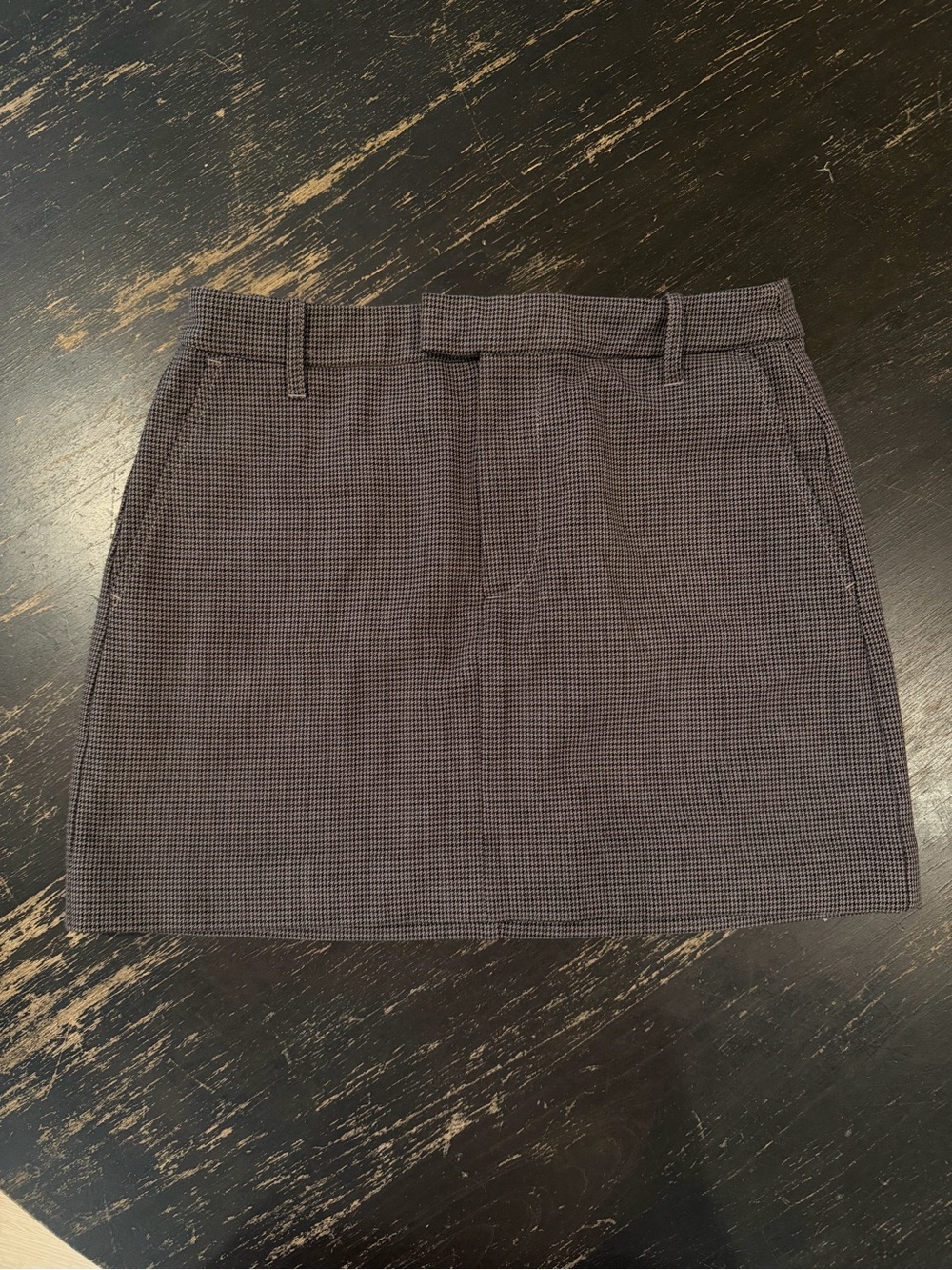 GAP Houndstooth Mini Skirt in Charcoal and Black